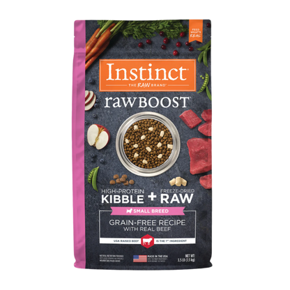 Instinct - Dog Kibble with Freeze Dried - Raw Boost Real Beef Grain-free Recipe for Small Breed Dogs
